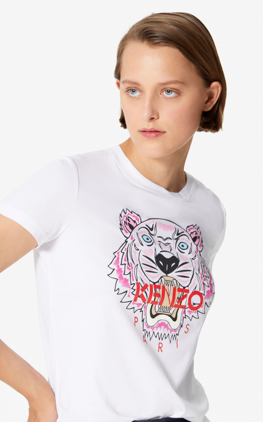 Kenzo Tiger T Shirt White For Womens 4870CJPDX